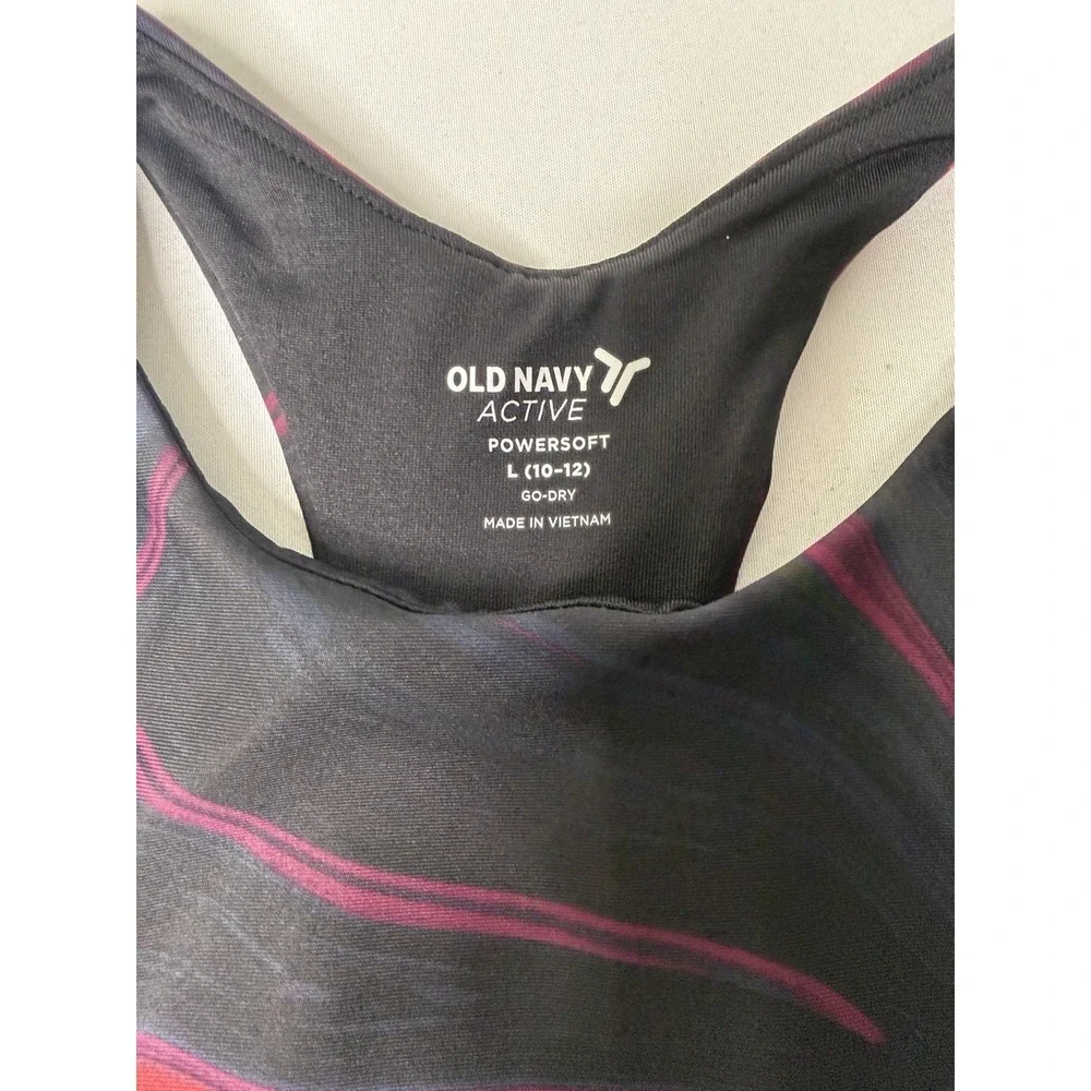 Old Navy Active Girls 2 Piece Activewear Set Size L (10-12) Marble Print NWT